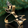 Santa Claus Office - Cookie Cutter, Moose, gold.