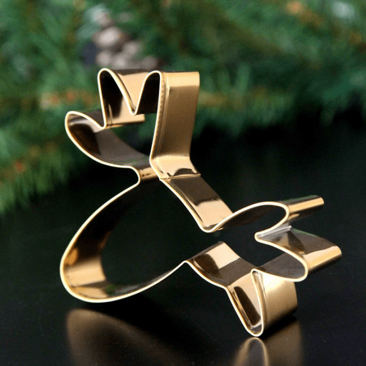 Santa Claus Office - Cookie Cutter, Moose, gold.