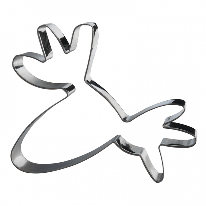 With this silver-Santa Claus Office - Cookie Cutter, Moose, Silver.cookie cutter you can make fun, moose-shaped cookies. Size 10x10 cm.