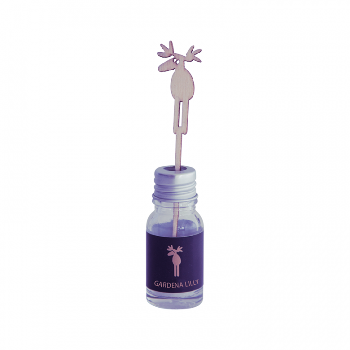 Bring the lovely scent of Gardenia Lily to your home. Fragrance stick is made from birch wood and one bottle lasts for up to 4 months. The bottle is made of glass.