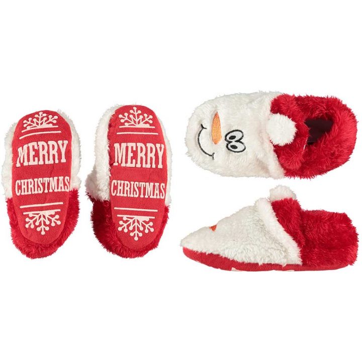 Children Christmas Slippers Santa Claus Office