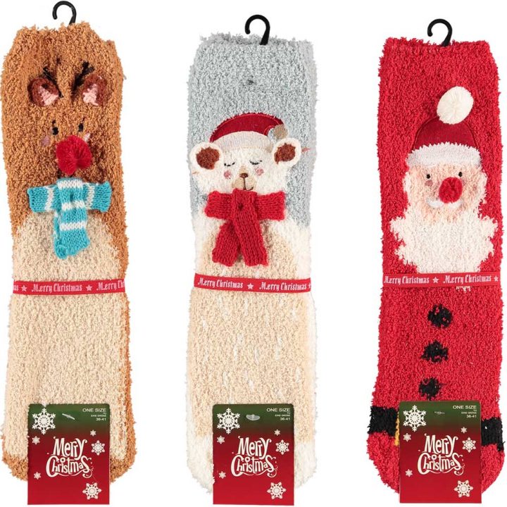 Santa Claus Office - Fluffy Christmas Socks.