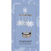 Rotary candle holder creates a cozy atmosphere and perfect as an interior detail. Just light the candle and watch the little metal snowflakes figures rotate. Candle holder is silver-coloured and comes in a box. 1 tealight candle is included. Height approx.17cm.