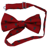 Red Christmas Bow Tie with green trees
