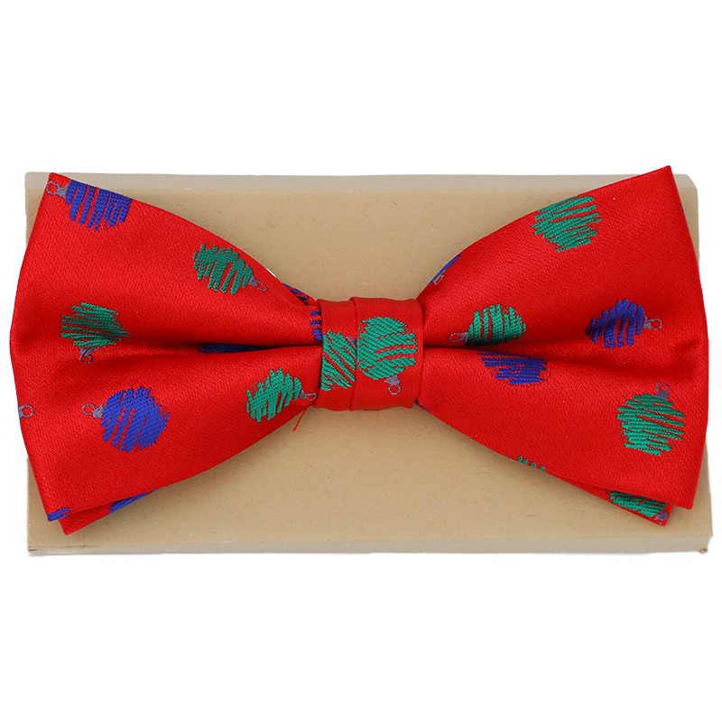 Red Christmas Bow Tie, Christmas Ornaments - Santa Claus Office