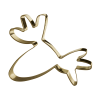 With this gold-coloured cookie cutter you can make fun, moose-shaped cookies. Size 10x10 cm.