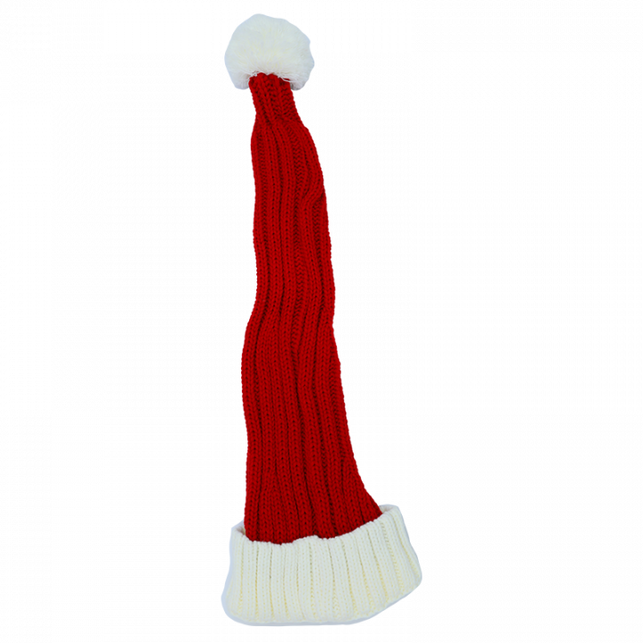 Woollen elf hat, red-and-white.