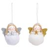 Tree Decoration, Round Angel with Glitter Wings2.