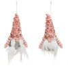 Tree Decoration, Elf with Glitter Hat, pink.