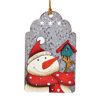 Wooden Tree Decoration snowman.