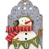 Wooden Tree Decoration snowman joy.