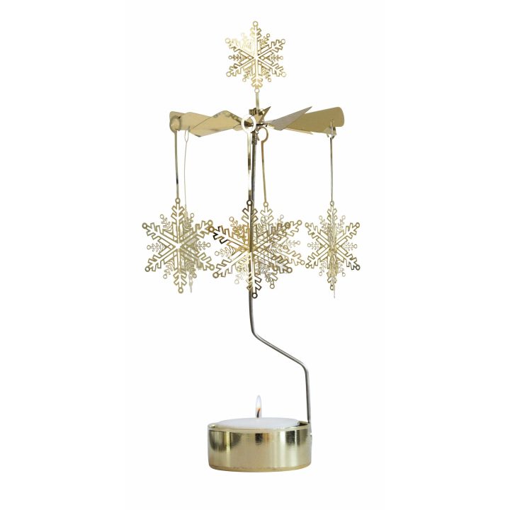 Rotary Candle holder, snowstar.