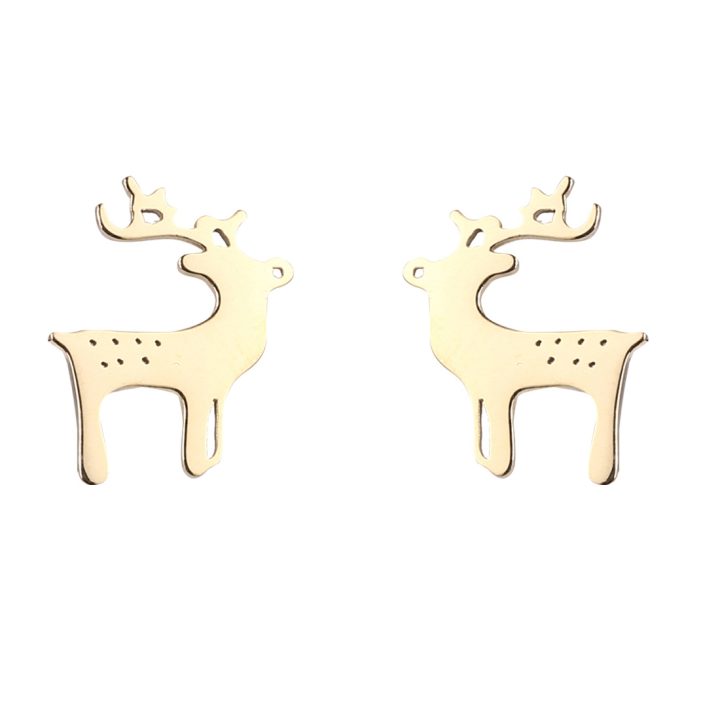 Reindeer earrings.
