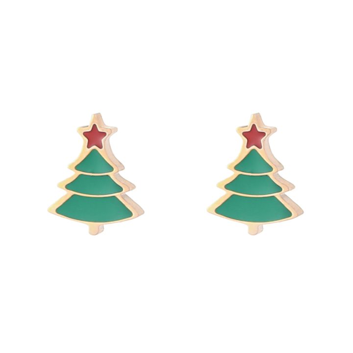 Tree earrings.