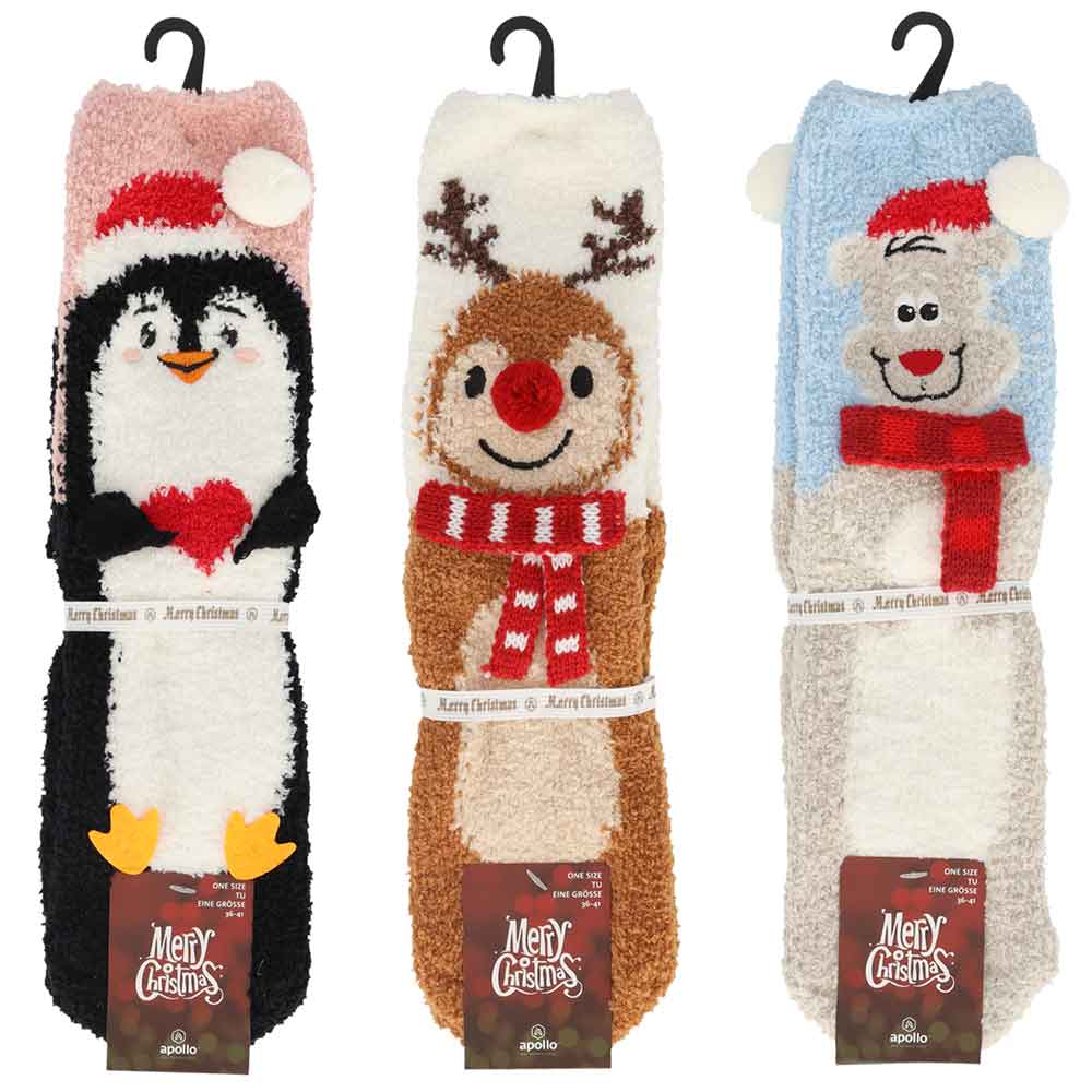 Fluffy Christmas Socks.