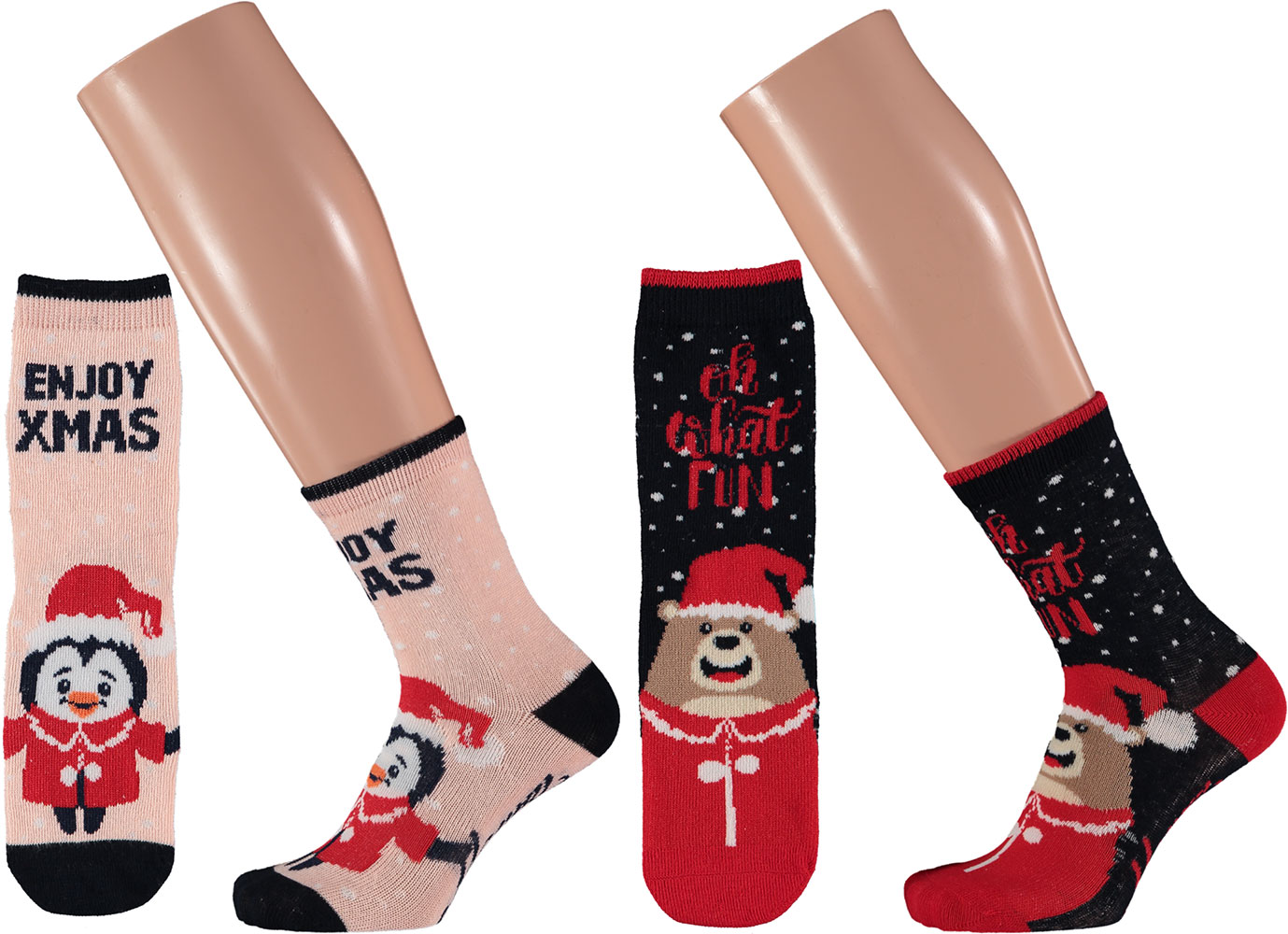 Christmas socks 2-pack, Kids - Santa Claus Office