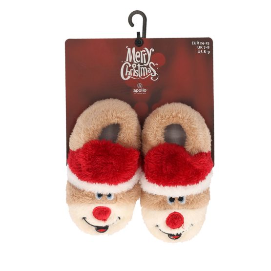 Children Christmas Slippers Santa Claus Office