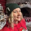 Santa Claus Office Lapland Beanie, color deep forest green.