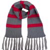 Scarf grey-red.